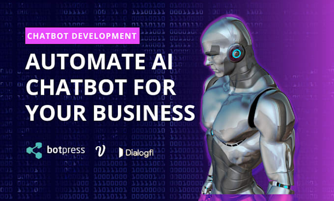 Gig Preview - Automate facebook ai chatbot on botpress chatfuel dialogflow voiceflow manychat