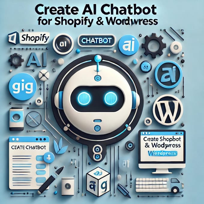 Gig Preview - Create chatbot, ai chatbot, shopify chatbot, chatgpt chatbot, wordpress chatbot