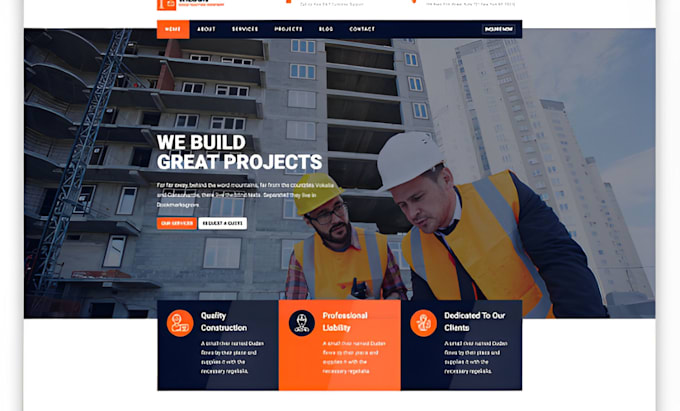 Gig Preview - Design construction website, plumbing website, hvac website construction website