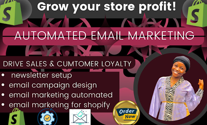 Gig Preview - Setup email marketing salesfunnel automation for shopify wix amazon promotion