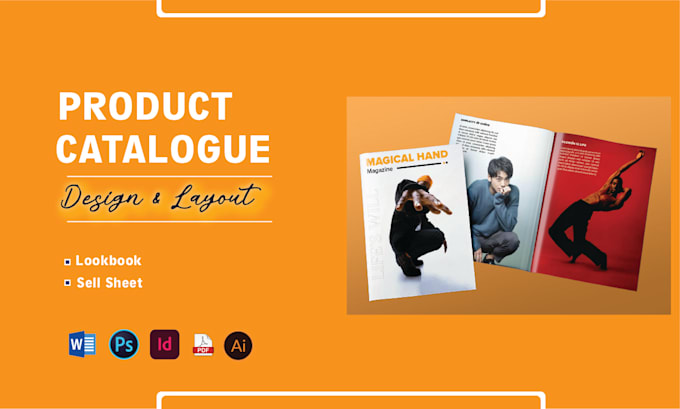 Gig Preview - Product catalogue design lookbook sell sheet magazine design sheet catalog sales