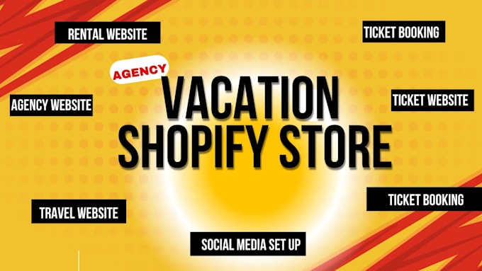 Gig Preview - Create a stunning shopify website for vacation rentals and ticket bookings