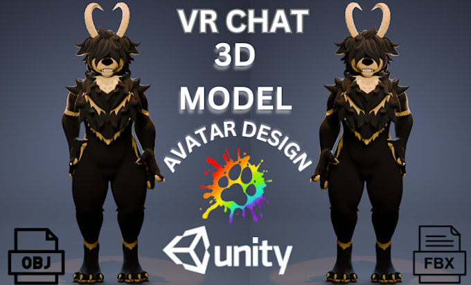 Bestseller - do vrchat fursona, furry avatar 3d model rex avatar, vrc for vtuber, vseeface