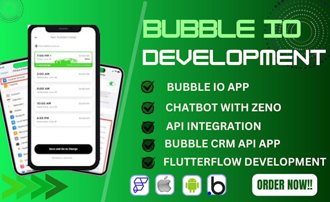 Bestseller - build bubble io app, passion io, adalo, ai chatgpt saas bubble CRM api app