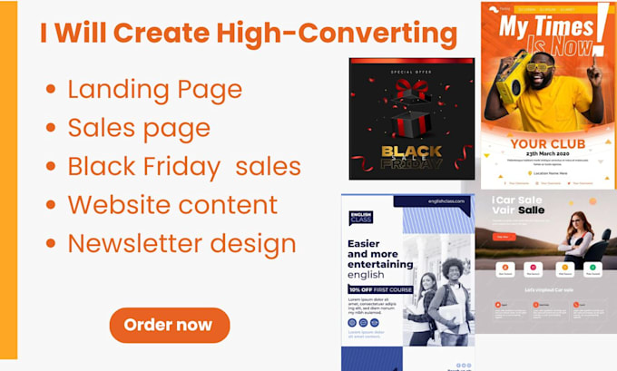 Bestseller - create website landing page black friday sales page website content sales page