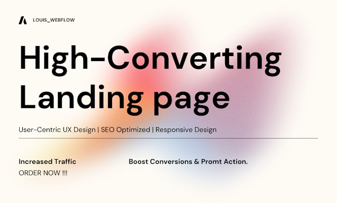 Gig Preview - Develop an high converting landing page on webflow with seo