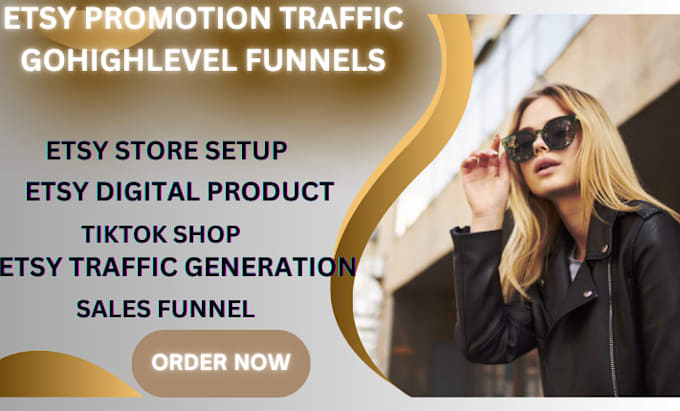 Gig Preview - Create etsy promotion traffic etsy sales  gohighlevel funnels