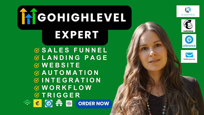 Gig Preview - Do gohighlevel sales funnel website funnel go highlevel landingpage crm ghl