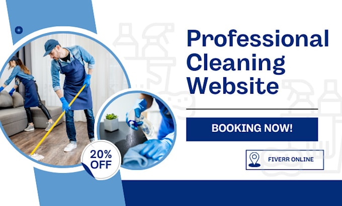 Gig Preview - Build cleaning website, home cleaning website, office cleaning website