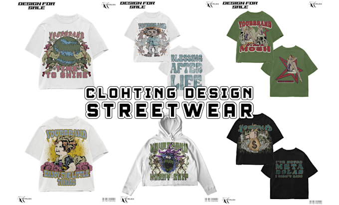 Gig Preview - Create custome clothing brand  streetwear