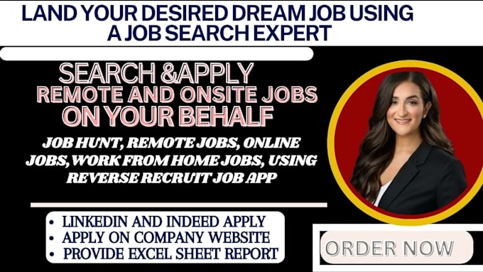 Gig Preview - Search and apply jobs, remote jobs, job application, apply for job, job search