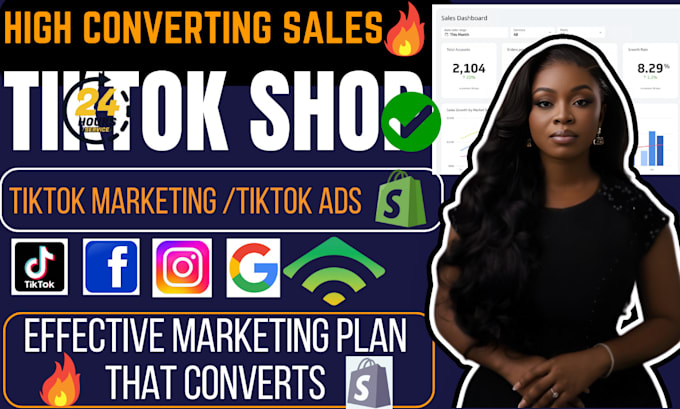 Gig Preview - Setup tiktok dropshipping, tiktok shop marketing, tiktok shop ads, tik tok shop