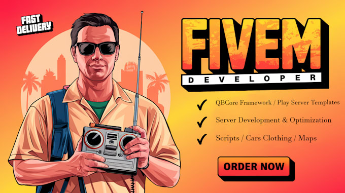 Gig Preview - Modify fivem server with qbcore, qb nopixel, fix esx bugs fivem mlo or map