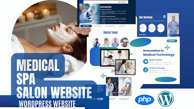 Gig Preview - Design saloon med spa booking website plus dynamic function integration