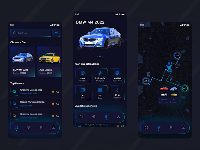 Gig Preview - Build car rental app, airport car rental app, cab booking app, uber app