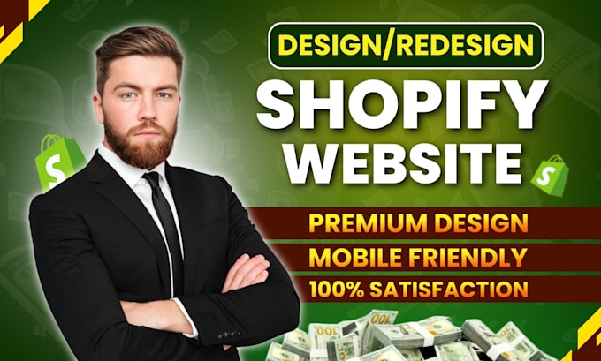 Gig Preview - Design shopify dropshipping store, shopify store design, shopify website design