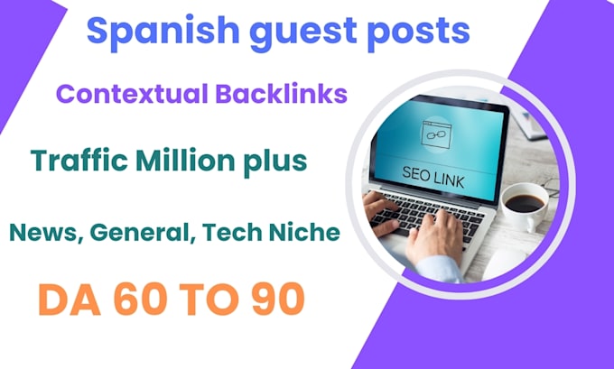 Gig Preview - Do spanish guest posts  on spanish blogs with do follow links