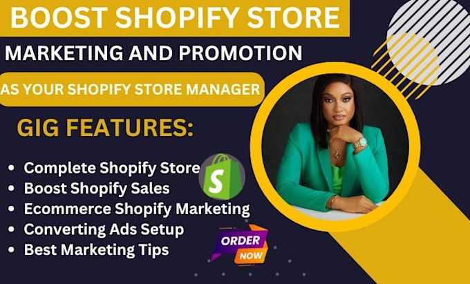 Gig Preview - Boost shopify sales, ecommerce shopify dropshipping marketing, shopify promotion