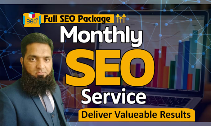 Gig Preview - Do complete monthly SEO service expertly for google top ranking