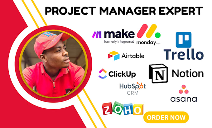 Gig Preview - Setup project management on monday crm, clickup, asana, trello, slack, pipedrive