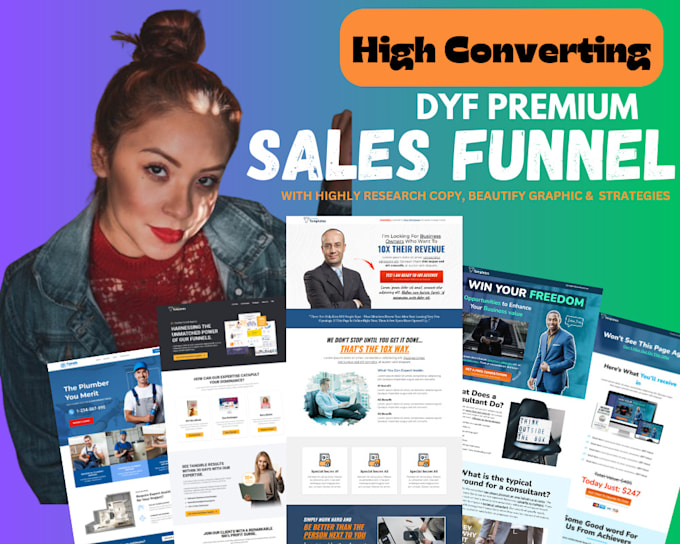 Gig Preview - Build sales funnel and landing page on gohighlevel systeme io clickfunnels 2 0