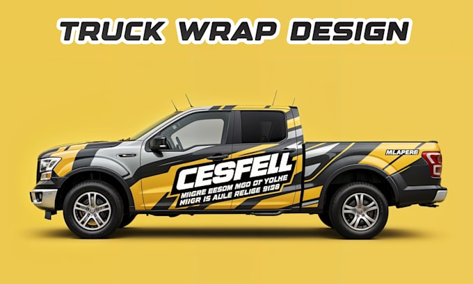 Gig Preview - Do professional pickup wrap design, truck wrap design