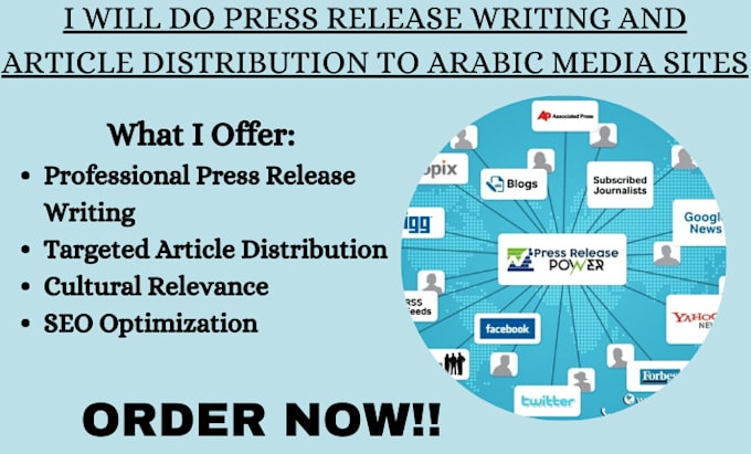 Gig Preview - Do press release writing and article distribution to arabic media sites