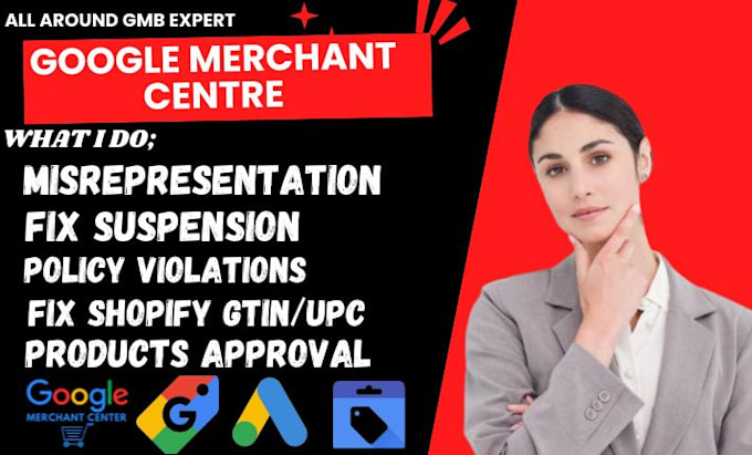 Bestseller - fix google merchant suspension and misrepresentation for shopify stores and gtin