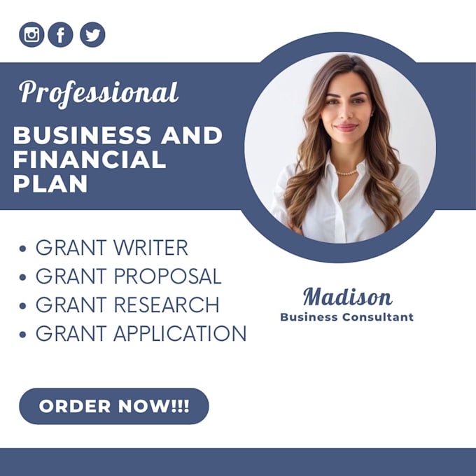 Gig Preview - Do grant proposal, grant writing, business plan, grant research, application