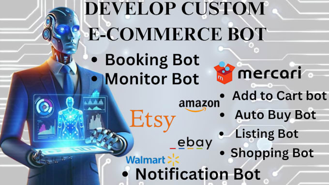 Gig Preview - Develop shopping bot, walmart bot, checkout bot, etsy bot amazon bot add to cart