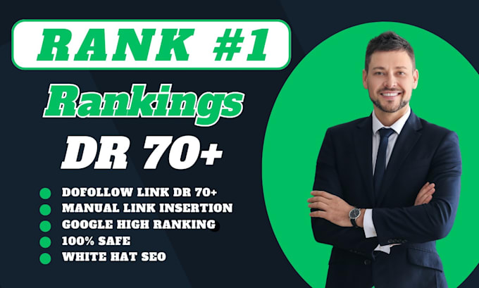 Gig Preview - Create high authority DR 70 plus permanent seo dofollow backlinks