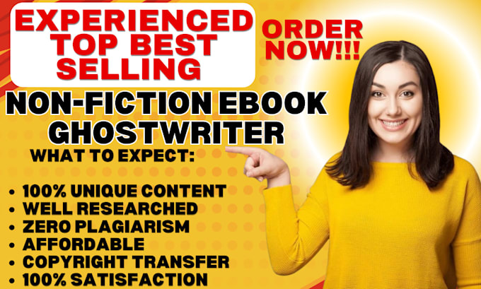 Gig Preview - Ghostwrite 50k nonfiction ebooks as ghost book writer with formatting paperback