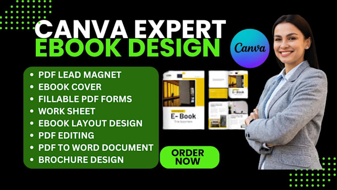 Gig Preview - Canva ebook design lead magnet magazine design catalogue sell sheet lookbook