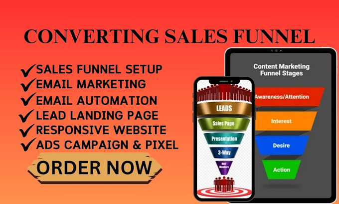 Gig Preview - Design a high converting sales funnel for lead generation