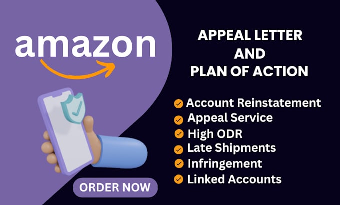 Gig Preview - Write appeal, poa amazon flex account suspension, asin