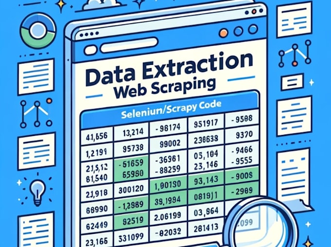 Gig Preview - Do data scraping, data extraction through web scraping, web scraper, python