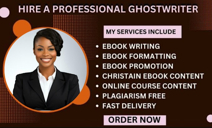 Gig Preview - Ghostwrite your fiction ebook childrens book, or christian nonfiction book