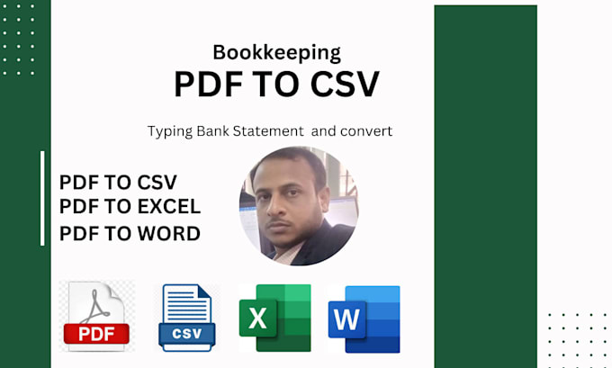 Gig Preview - Convert your pdf file to csv