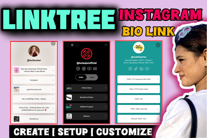 Gig Preview - Craft an eye catching linktree bio link for top engagement within 1 hour