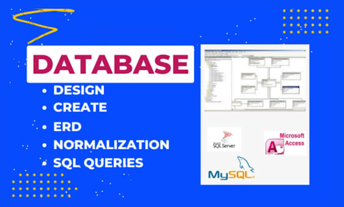 Gig Preview - Database design sql, oracle, my sql, ms access, sql query, erd, php