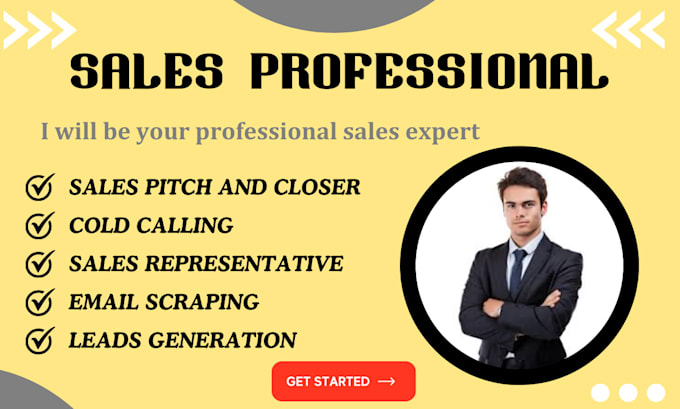 Gig Preview - Be your dynamic sales representative sales agent, sales consultant, online sales