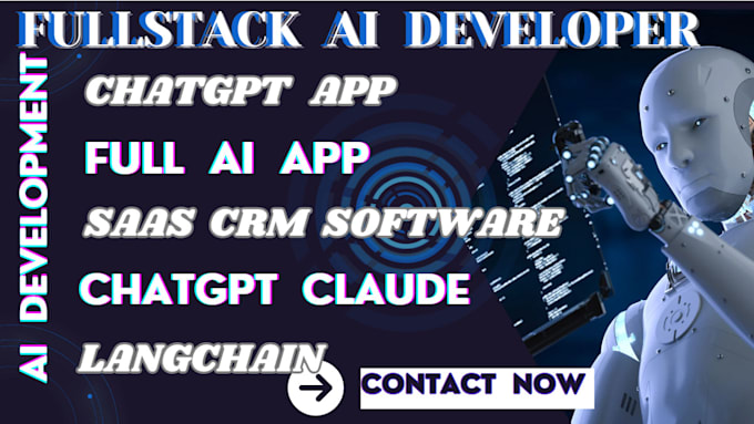 Bestseller - develop ai development chat gpt app saas crm software full ai app langchain