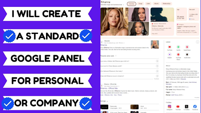 Bestseller - create you a perfect google panel, knowledge graph for personal or business