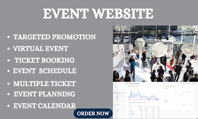 Gig Preview - Make event tickets selling website, listing with an event calendar