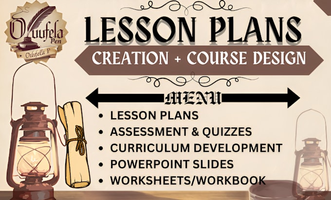 Gig Preview - Create lesson plans online course with course curriculum, course content