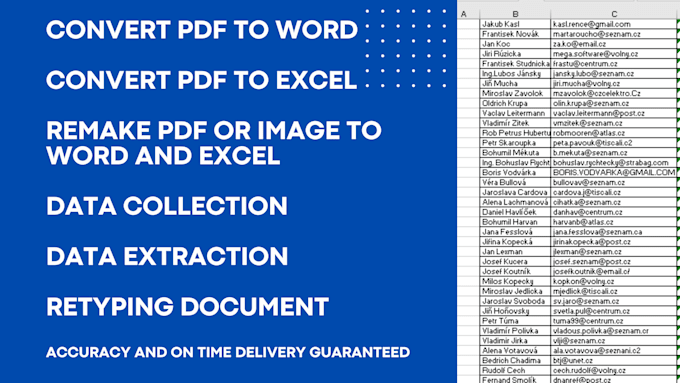 Gig Preview - Rewrite or convert your PDF, image, scanned documents to editable word, excel