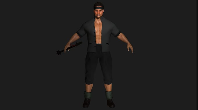 Gig Preview - Aaa realistic character model,low poly 3d model, muscular model,topology,texture