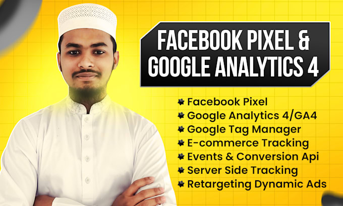 Gig Preview - Set up or fix facebook pixel google analytics and g ads conversion tracking