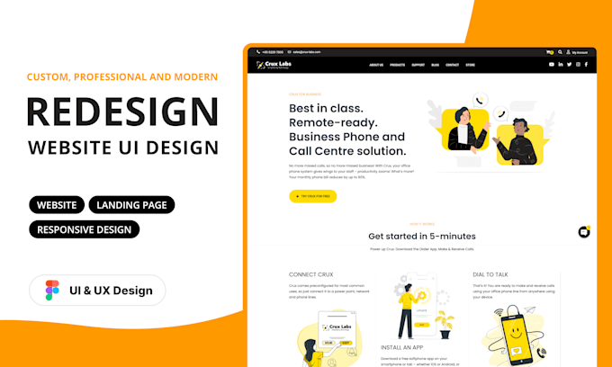 Gig Preview - Create or revamp user friendly website design with modern UI UX using figma