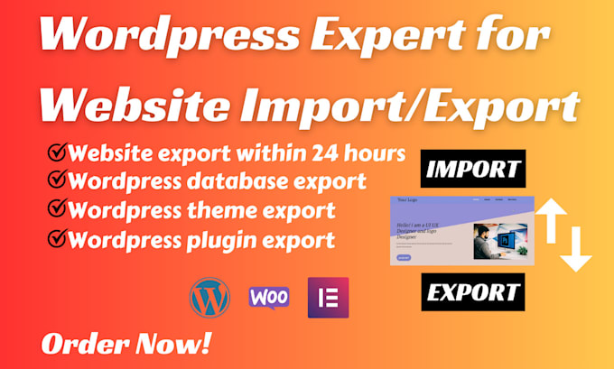 Gig Preview - Be wordpress expert for website theme, plugin, data import export